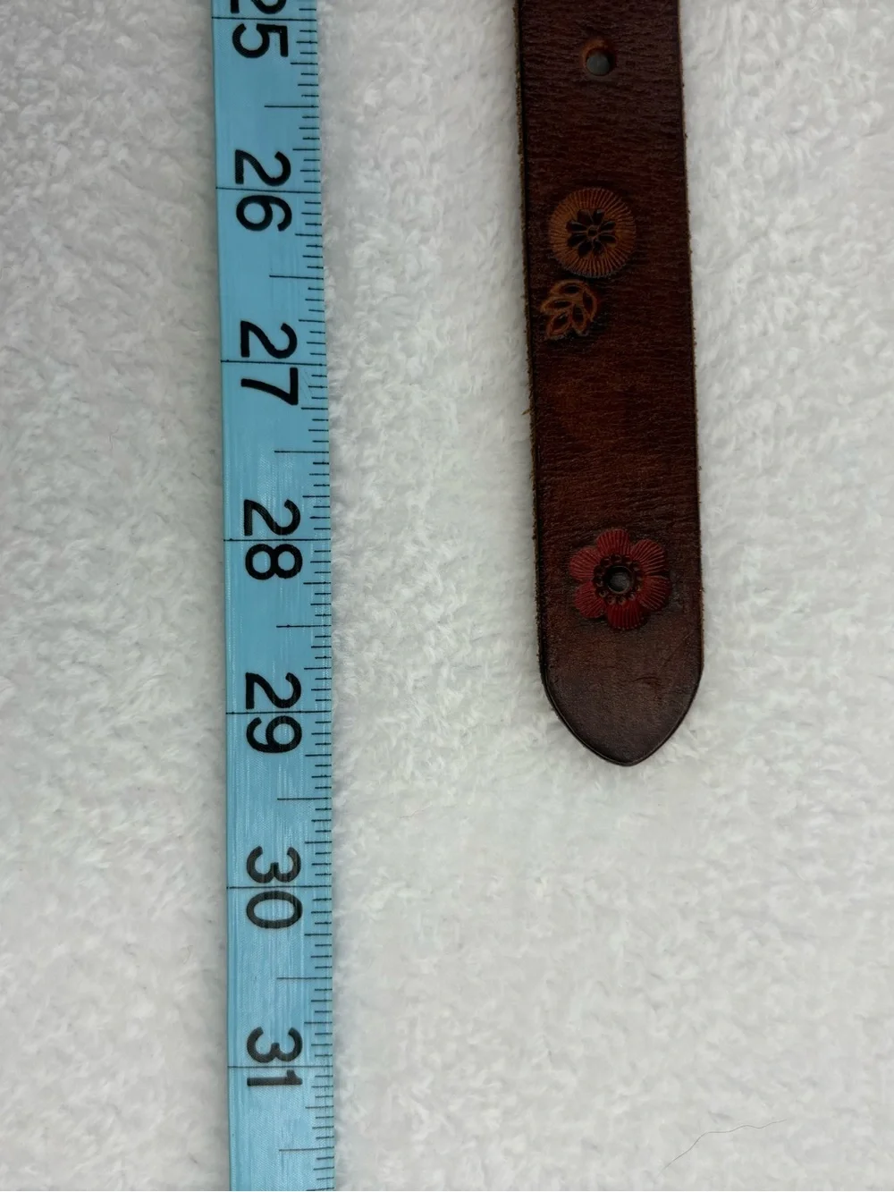 GAP Kids Girls Size Small Stamped Flowers Leather Belt